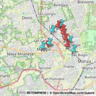 Mappa Via I Maggio, 20873 Muggiò MB, Italia (1.47636)