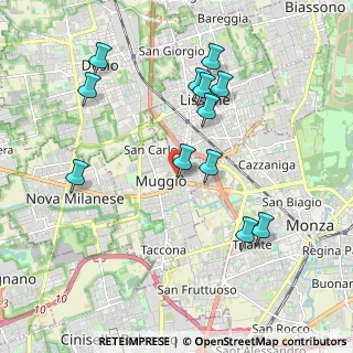 Mappa Via I Maggio, 20835 Muggiò MB, Italia (1.96583)