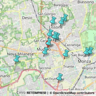 Mappa Via I Maggio, 20873 Muggiò MB, Italia (1.95615)
