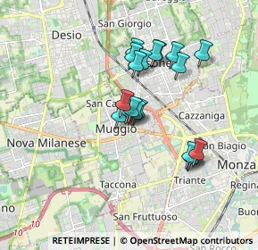 Mappa 20873 Muggiò MB, Italia (1.40526)