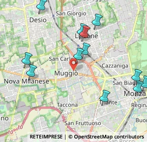 Mappa Via I Maggio, 20873 Muggiò MB, Italia (2.35833)