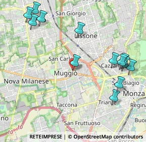 Mappa 20873 Muggiò MB, Italia (2.52231)