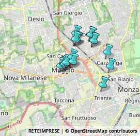 Mappa 20873 Muggiò MB, Italia (1.20471)