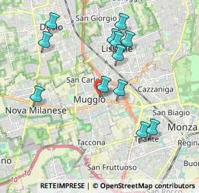 Mappa 20873 Muggiò MB, Italia (1.96583)