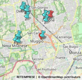 Mappa 20873 Muggiò MB, Italia (2.22214)