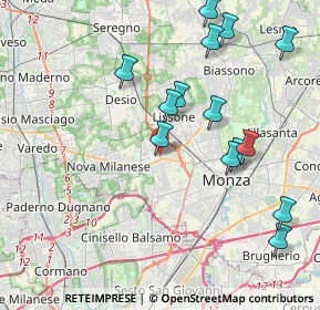Mappa 20873 Muggiò MB, Italia (4.28214)