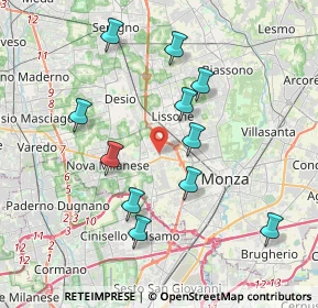 Mappa 20873 Muggiò MB, Italia (3.74818)