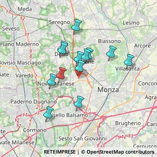 Mappa Via I Maggio, 20835 Muggiò MB, Italia (3.08846)