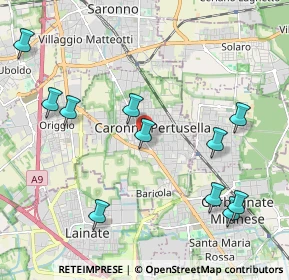 Mappa Vicolo Borsani, 21042 Caronno Pertusella VA, Italia (2.35273)