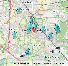 Mappa Vicolo Borsani, 21042 Caronno Pertusella VA, Italia (1.67818)