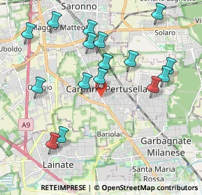 Mappa Vicolo Borsani, 21042 Caronno Pertusella VA, Italia (2.1125)