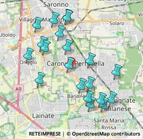 Mappa Vicolo Borsani, 21042 Caronno Pertusella VA, Italia (2.0105)