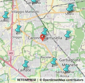 Mappa Vicolo Borsani, 21042 Caronno Pertusella VA, Italia (3.04667)