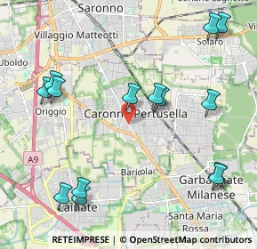 Mappa Vicolo Borsani, 21042 Caronno Pertusella VA, Italia (2.49143)