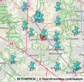 Mappa Vicolo Borsani, 21042 Caronno Pertusella VA, Italia (4.69389)