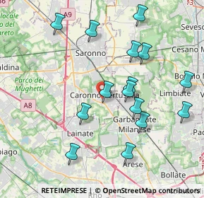 Mappa Vicolo Borsani, 21042 Caronno Pertusella VA, Italia (4.02267)