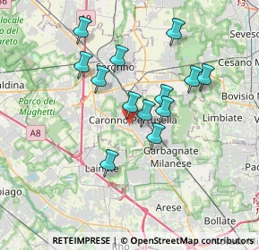 Mappa Vicolo Borsani, 21042 Caronno Pertusella VA, Italia (3.07385)
