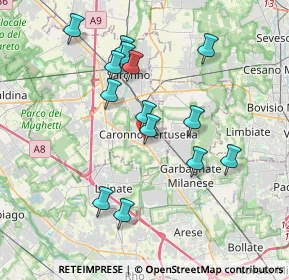 Mappa Vicolo Borsani, 21042 Caronno Pertusella VA, Italia (3.56071)