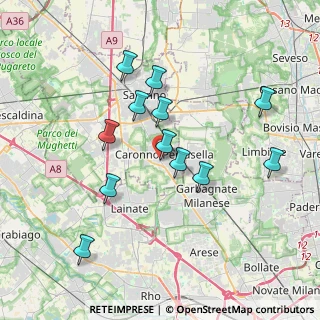 Mappa Vicolo Borsani, 21042 Caronno Pertusella VA, Italia (3.49083)