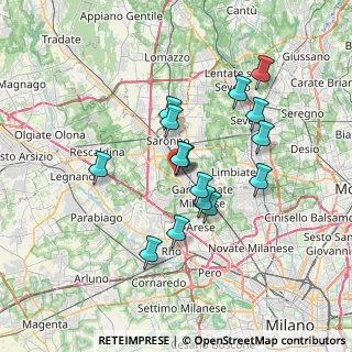 Mappa Vicolo Borsani, 21042 Caronno Pertusella VA, Italia (6.10733)