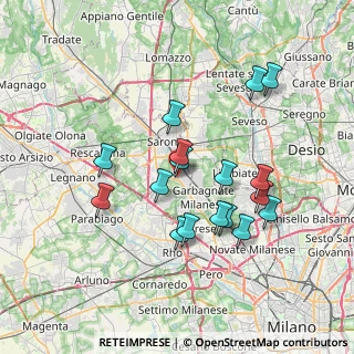 Mappa Vicolo Borsani, 21042 Caronno Pertusella VA, Italia (6.70176)