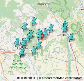 Mappa Via F. Turati, 13060 Roasio VC, Italia (6.476)