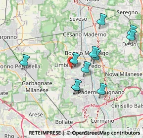 Mappa Via Mosè Bianchi, 20812 Limbiate MB, Italia (3.69273)