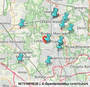 Mappa Via Mosè Bianchi, 20812 Limbiate MB, Italia (3.86333)