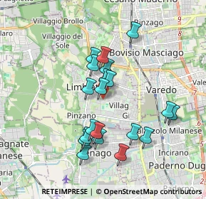 Mappa Via Mosè Bianchi, 20812 Limbiate MB, Italia (1.6025)