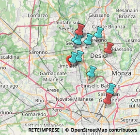 Mappa Via Mosè Bianchi, 20812 Limbiate MB, Italia (6.105)