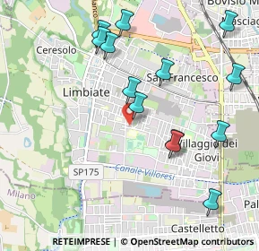 Mappa Via Mosè Bianchi, 20812 Limbiate MB, Italia (1.08)