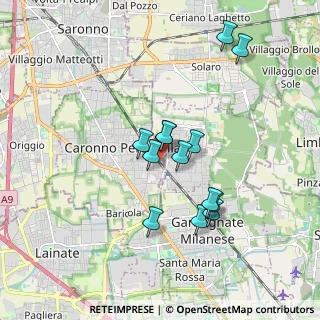 Mappa Via Enrico Toti, 21042 Caronno Pertusella VA, Italia (1.53462)