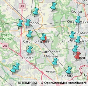 Mappa Via Enrico Toti, 21042 Caronno Pertusella VA, Italia (5.13188)