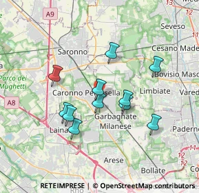 Mappa Via Enrico Toti, 21042 Caronno Pertusella VA, Italia (3.01818)