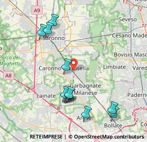 Mappa Via Enrico Toti, 21042 Caronno Pertusella VA, Italia (4.275)