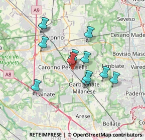 Mappa Via Enrico Toti, 21042 Caronno Pertusella VA, Italia (3.09583)
