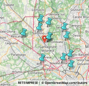Mappa Via Enrico Toti, 21042 Caronno Pertusella VA, Italia (6.71)