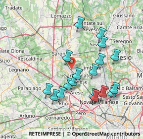 Mappa Via Enrico Toti, 21042 Caronno Pertusella VA, Italia (7.25778)