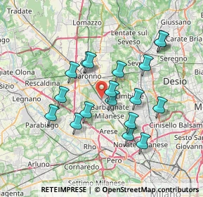 Mappa Via Enrico Toti, 21042 Caronno Pertusella VA, Italia (6.51833)