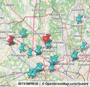 Mappa Via Enrico Toti, 21042 Caronno Pertusella VA, Italia (9.2035)