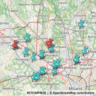 Mappa Via Enrico Toti, 21042 Caronno Pertusella VA, Italia (9.2035)