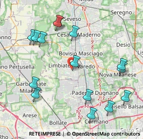 Mappa Via Bartolomeo Colleoni, 20812 Limbiate MB, Italia (4.71333)