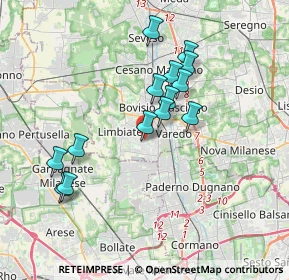 Mappa Via Bartolomeo Colleoni, 20812 Limbiate MB, Italia (3.27857)