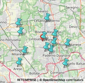 Mappa Via Bartolomeo Colleoni, 20812 Limbiate MB, Italia (3.59417)