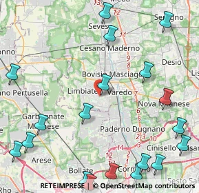 Mappa Via Bartolomeo Colleoni, 20812 Limbiate MB, Italia (6.176)