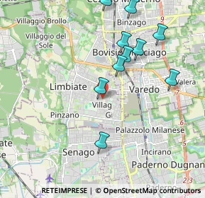Mappa Via Bartolomeo Colleoni, 20812 Limbiate MB, Italia (2.64615)