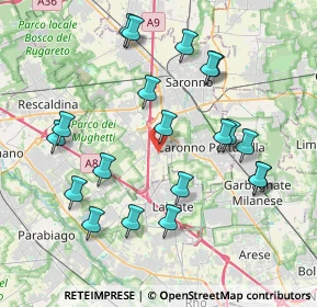 Mappa Via Ferrari L., 21040 Origgio VA, Italia (4.0905)