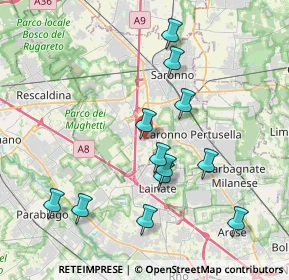 Mappa Via Ferrari L., 21040 Origgio VA, Italia (3.88833)