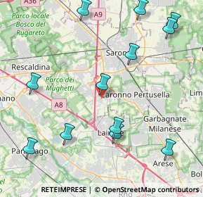 Mappa Via Ferrari L., 21040 Origgio VA, Italia (5.075)