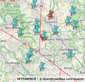 Mappa Via Ferrari L., 21040 Origgio VA, Italia (4.37)